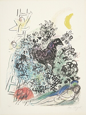 Marc Chagall, "Songe d‘un amoureux",Mourlot 301