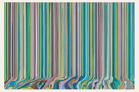 Ian Davenport, "Poured Triptych Etching: Ambassadors (After Holbein)"