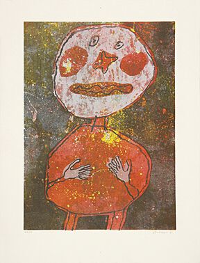 Jean Dubuffet, "Personnage au costume rouge",Webel 806