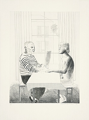 David Hockney, "Artist and model",Scottish Arts Council 160