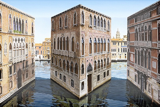Patrick Hughes, "Picturesque Palazzo"