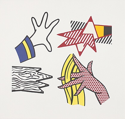 Roy Lichtenstein, "Study of hands",Corlett 191