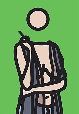 Julian Opie, "Ruth with Cigarette 5"